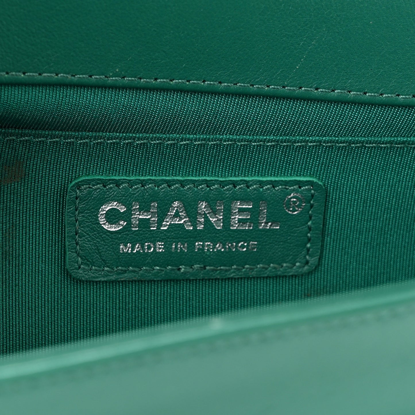 Lambskin Quilted Medium Boy Flap Green