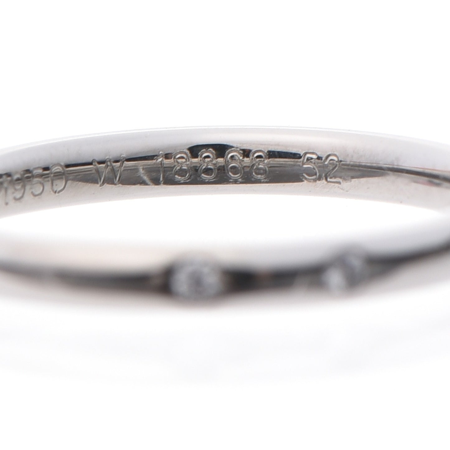 Platinum Diamond Band Ring 52 6