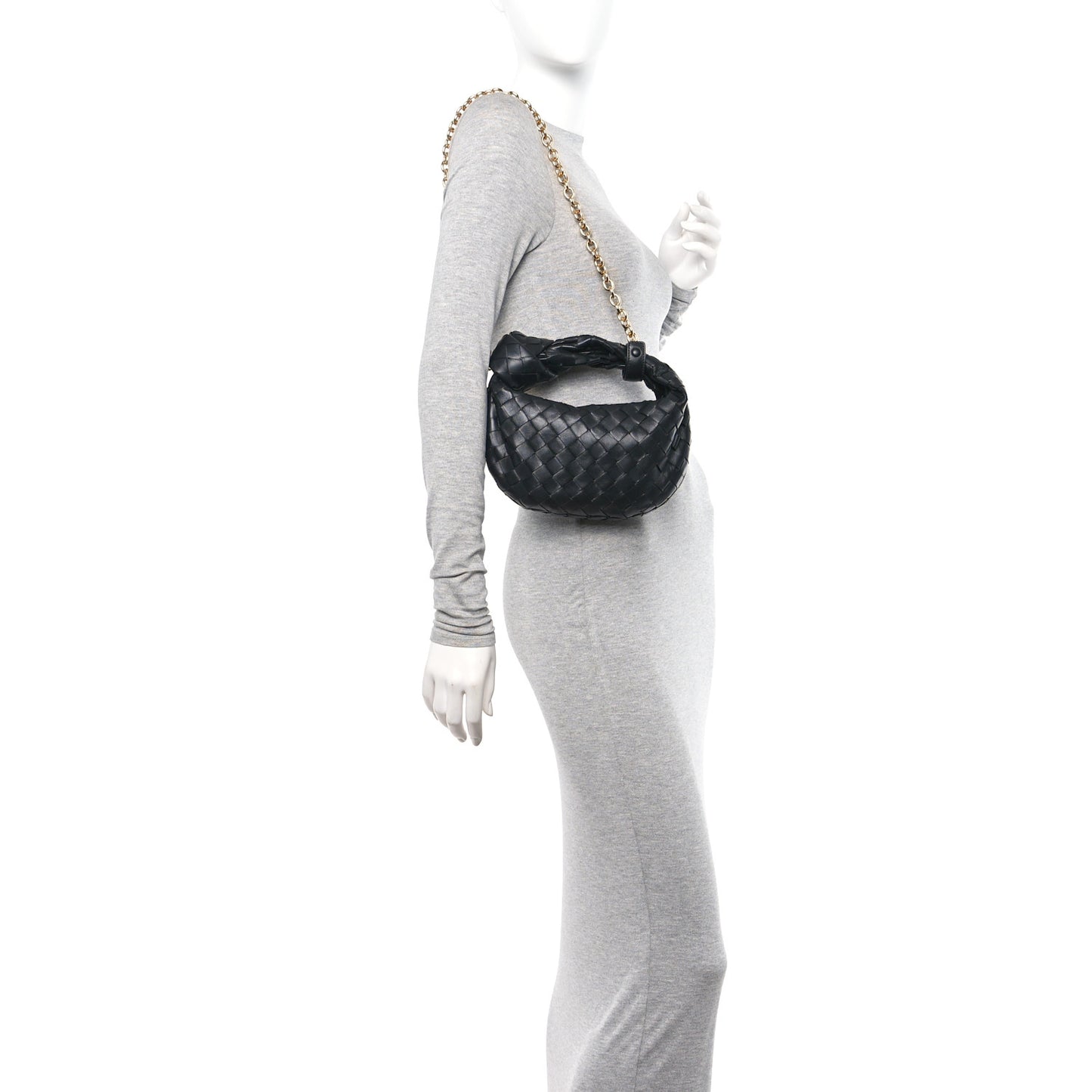 Nappa Intrecciato Mini Chain Jodie Black