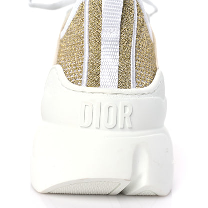 Christian Dior Laminated Knit D-Connect Sneakers 38.5 Gold 9 of 12