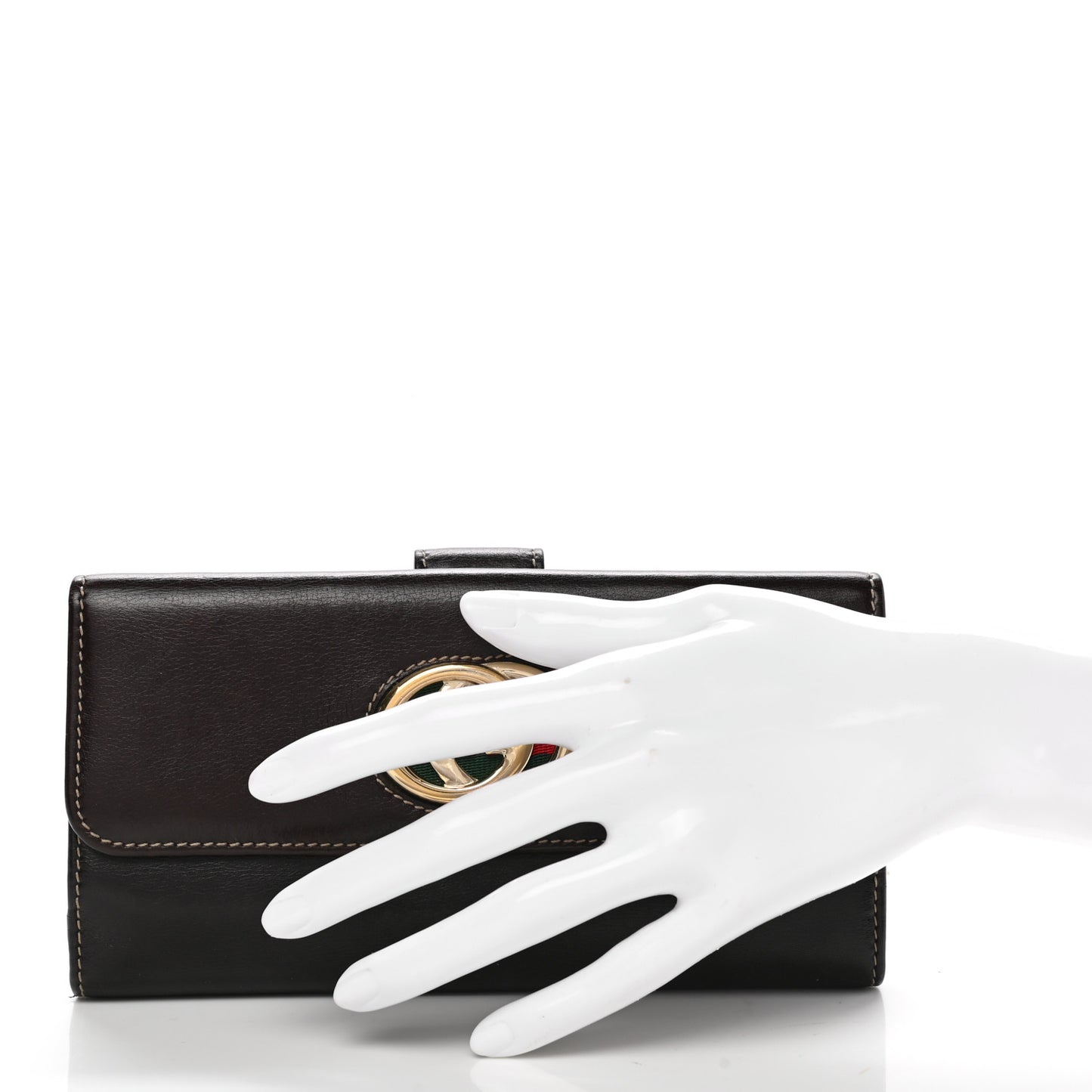 Calfskin Britt Continental Wallet Brown