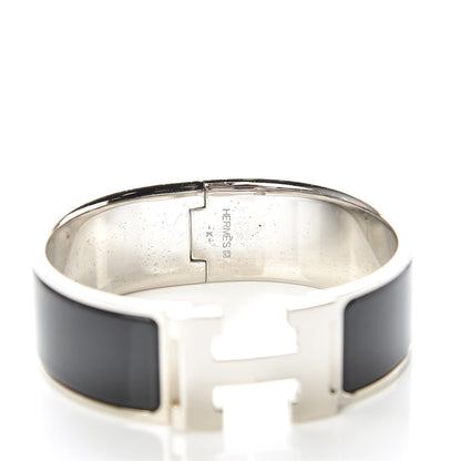 Hermes Enamel Wide Clic Clac H Bracelet PM Black 4 of 9