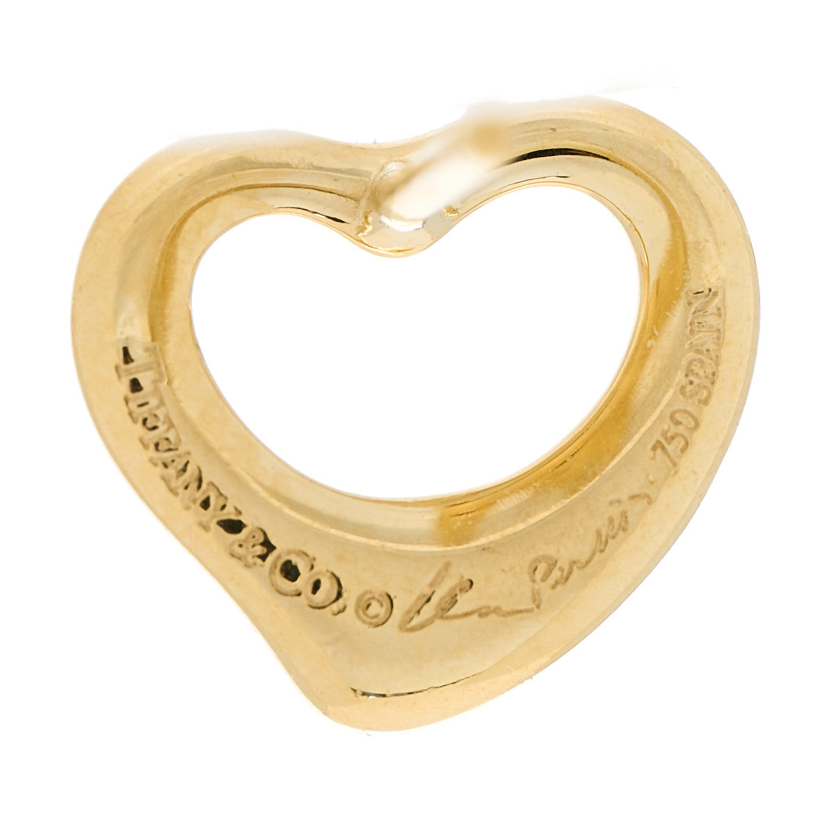 18K Yellow Gold 11mm Elsa Peretti Open Heart Earrings