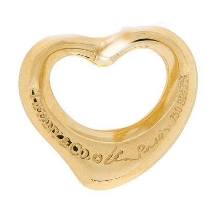 Tiffany 18K Yellow Gold 11mm Elsa Peretti Open Heart Earrings 2 of 3