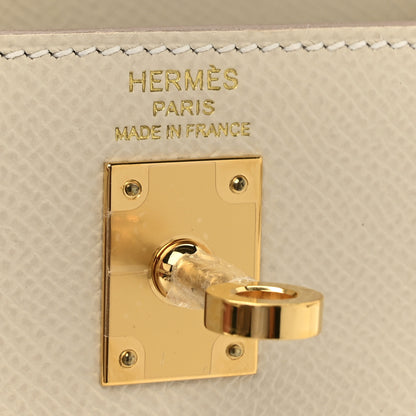 Hermes Epsom Kelly Sellier 25 Craie 6 of 11