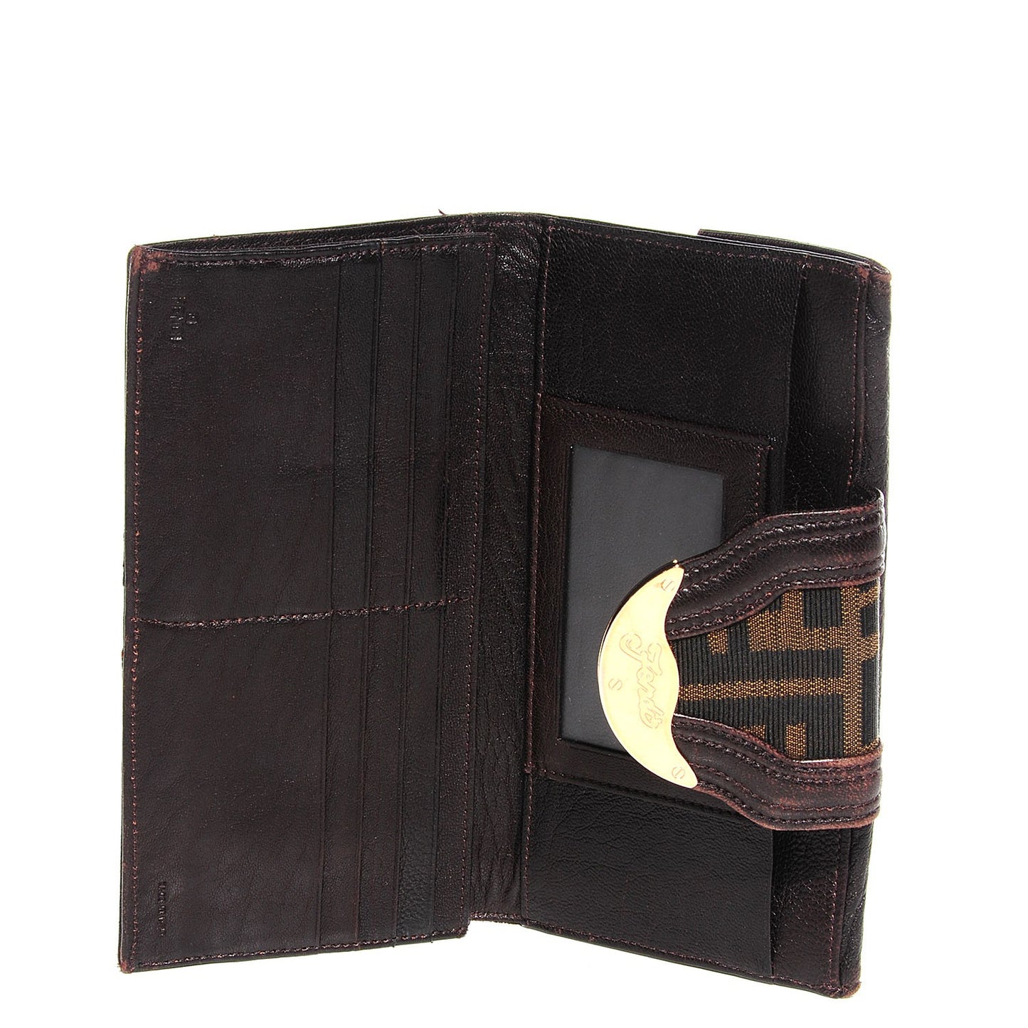 Zucca Nappa Nuvolata Vitello Tortuga Spy Continental Wallet Tobacco Moro