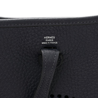 Hermes Taurillon Clemence Amazone Maxi Quadrille Evelyne TPM Bleu Nuit Bleu Saphir Anemone Capucine 6 of 10