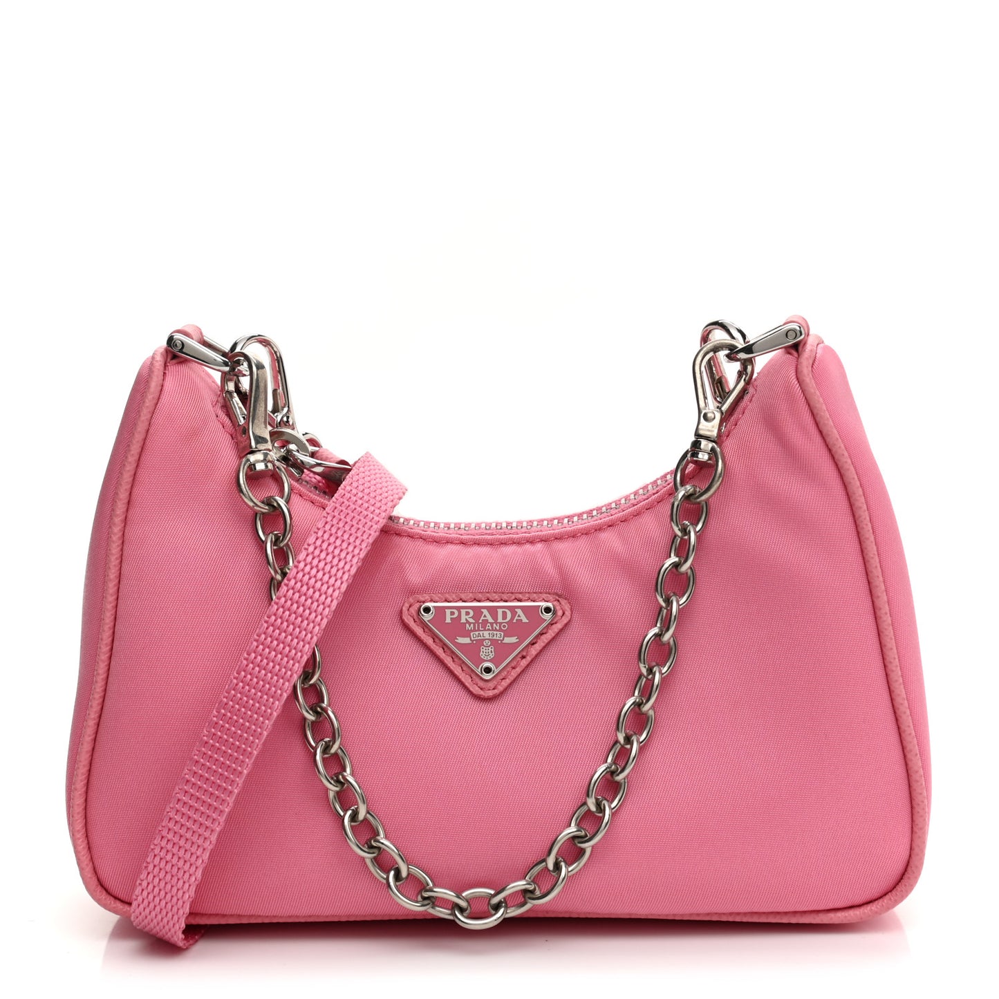 Tessuto Nylon Saffiano Mini Re-Edition 2000 Shoulder Bag Begonia