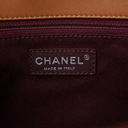 Chanel Lambskin Chevron Double Stitch Jumbo Single Flap Camel 6 of 10