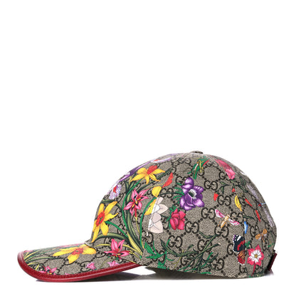Gucci GG Supreme Flora Claudia Baseball Hat 59 XL Red 3 of 9