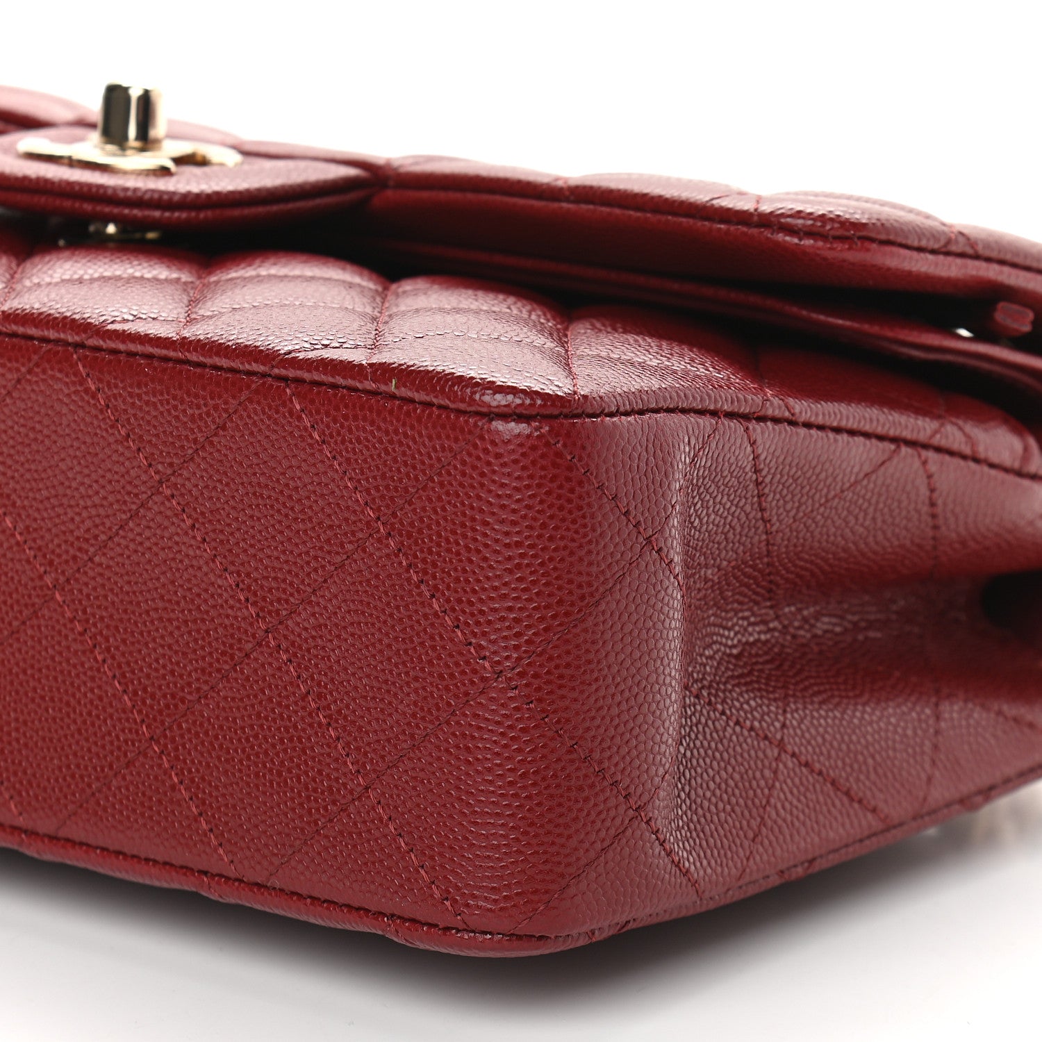 Chanel Caviar Quilted Small Double Flap Burgundy 9 of 9