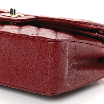 Chanel Caviar Quilted Small Double Flap Burgundy 9 of 9