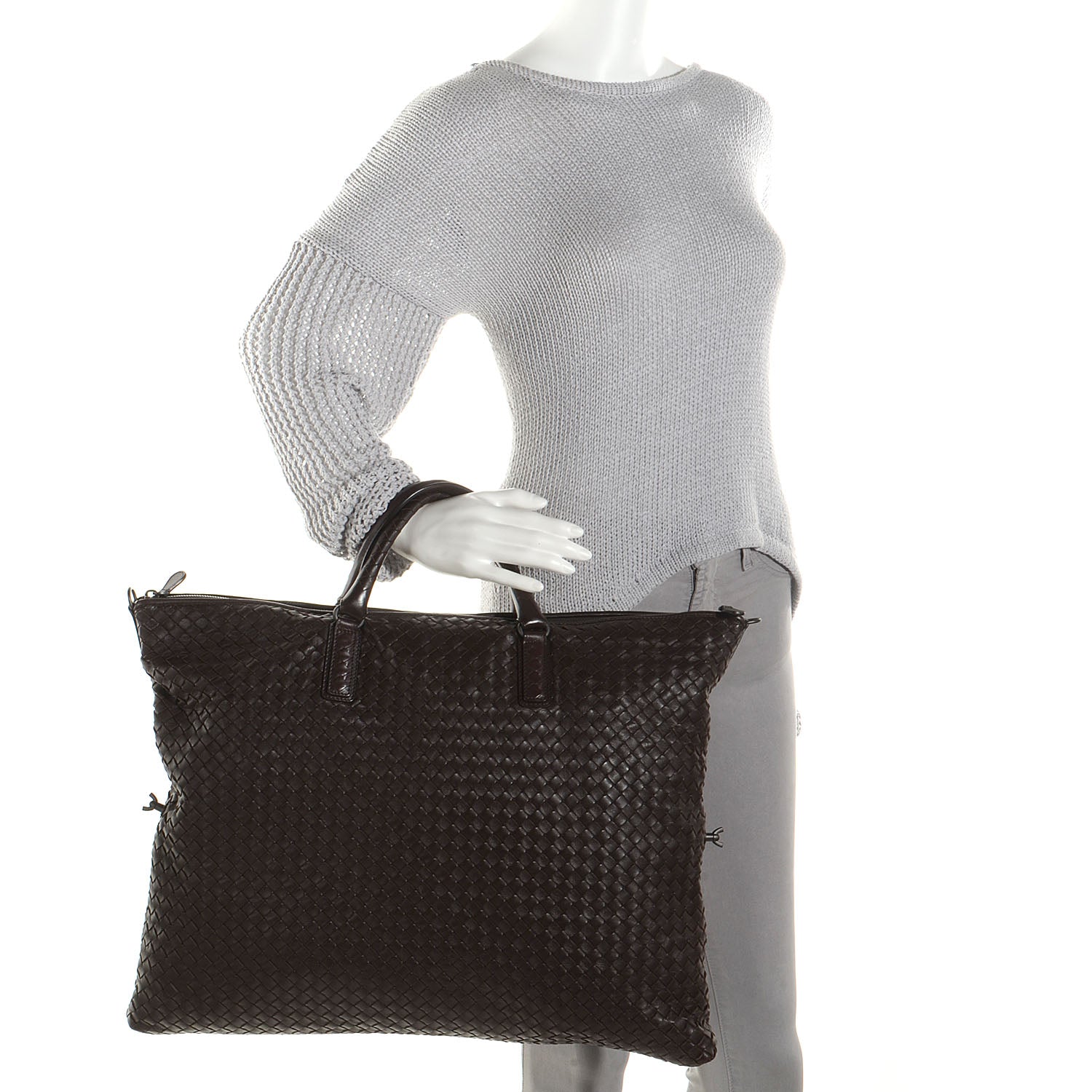 Bottega Veneta Nappa Intrecciato Convertible Bag Ebano 2 of 7