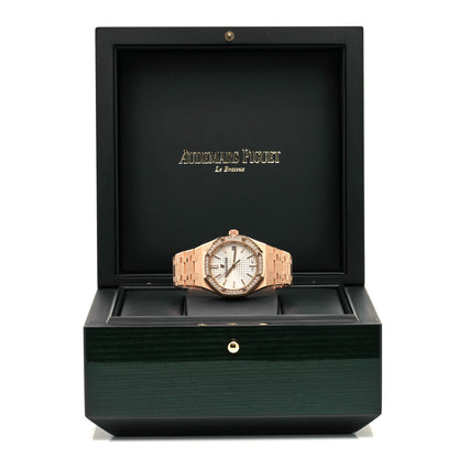Audemars Piguet 18K Rose Gold Diamond 34mm Royal Oak Automatic Watch 77351OR.ZZ.1261OR.01 5 of 5