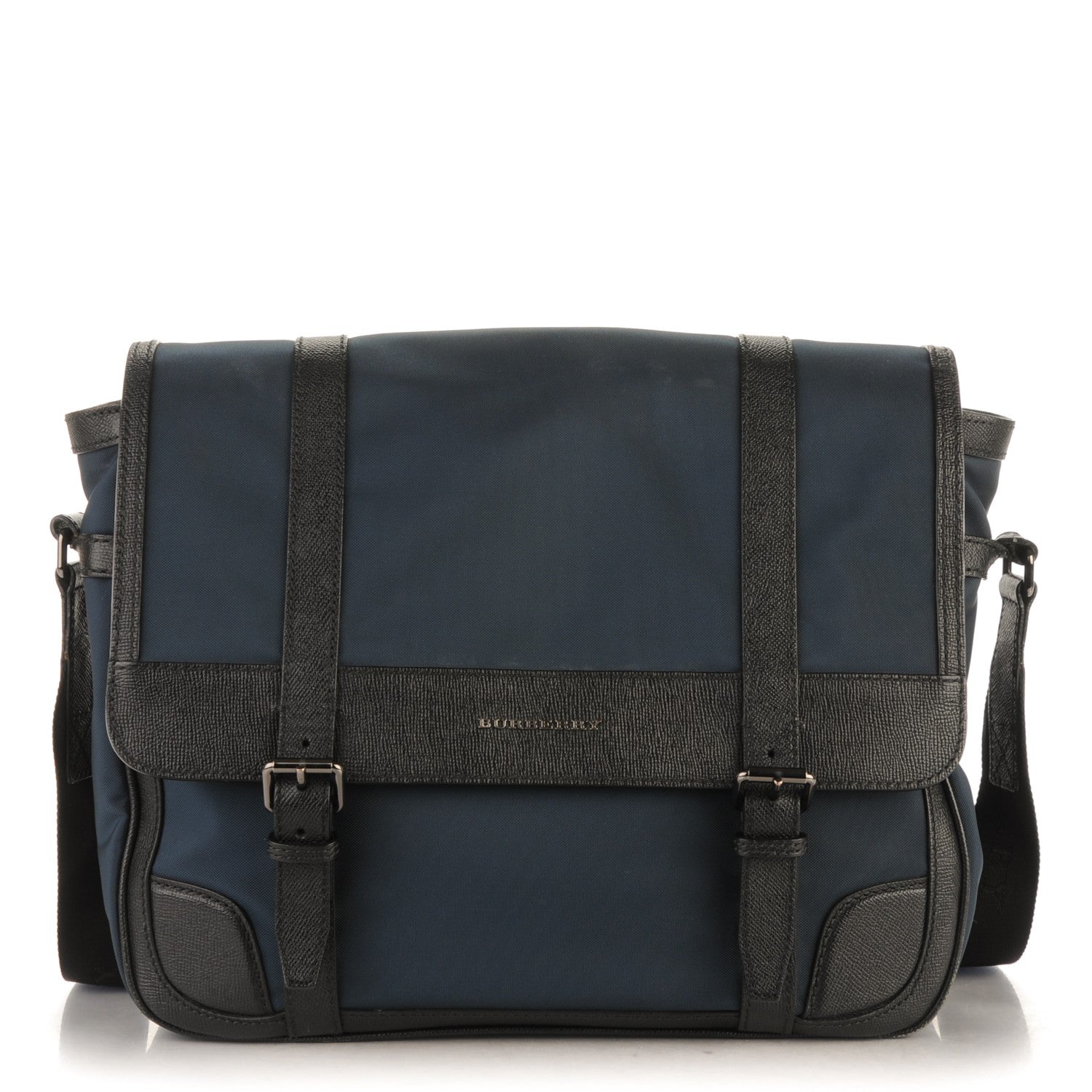 Burberry Calfskin Nylon Messenger Ink Blue 1 of 8