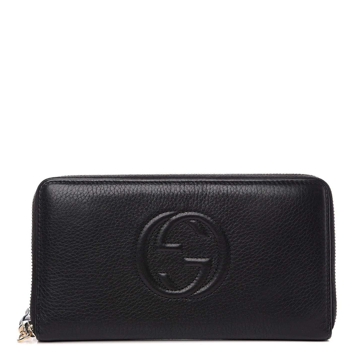 Calfskin Soho Zip Around Wallet Black