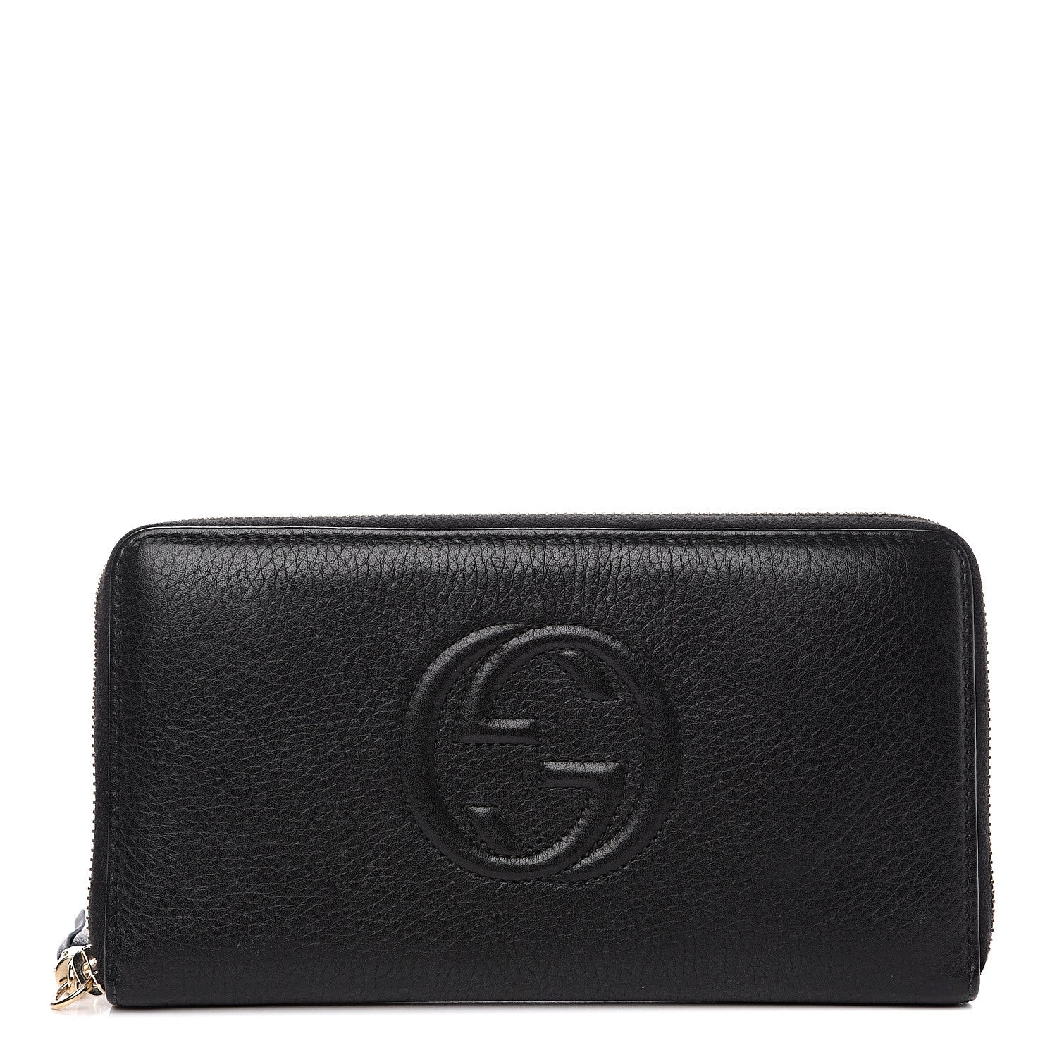 Gucci Calfskin Soho Zip Around Wallet Black 1 of 12