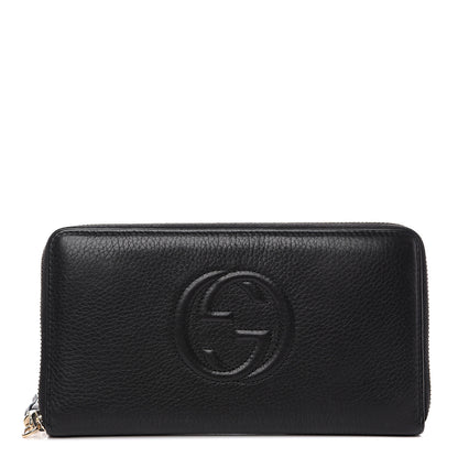 Gucci Calfskin Soho Zip Around Wallet Black 1 of 12