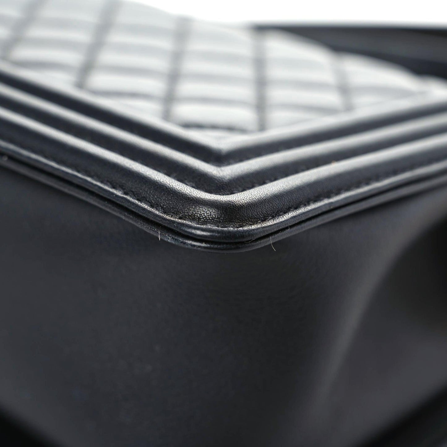 Calfskin Medium Boy Logo Top Handle Flap Black