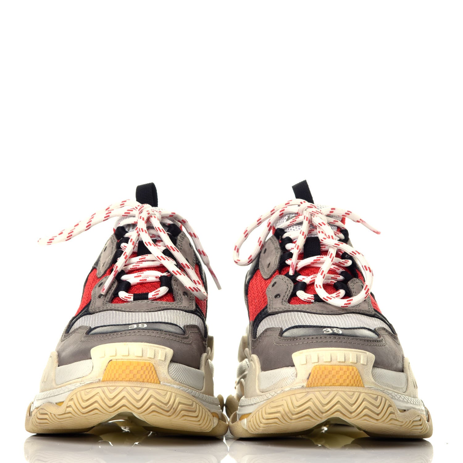 Balenciaga Mesh Nubuck Mens Triple S Sneakers 39 Bleu Gris Rouge 2 of 8