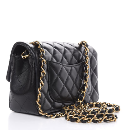 Chanel Lambskin Quilted Mini Rectangular Flap Black 3 of 12