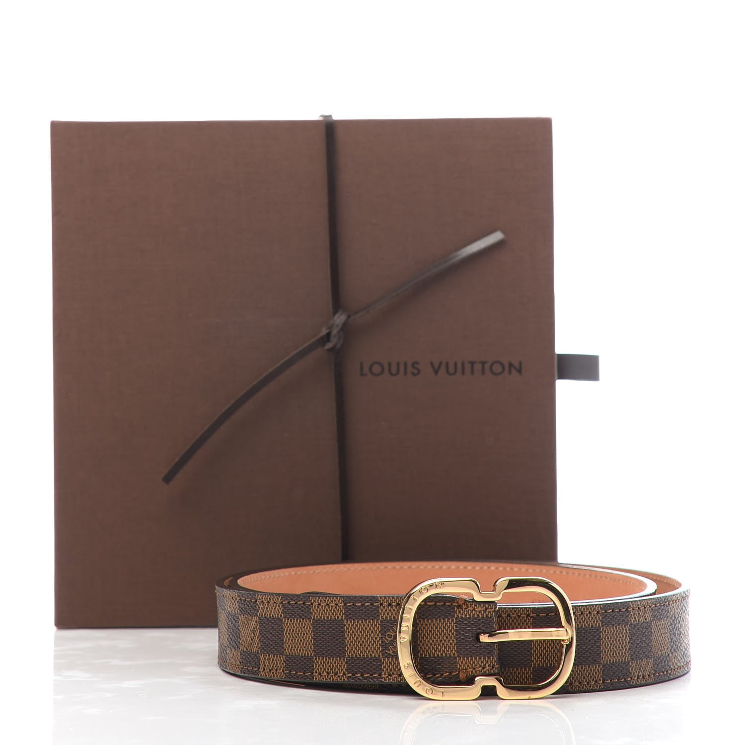 Louis Vuitton Damier Ebene Mini 25mm Belt 80 32 8 of 8