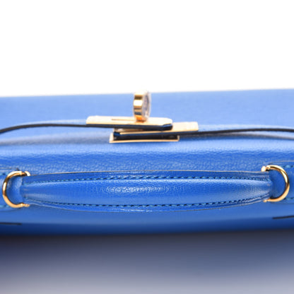 Hermes Chevre Mysore Mini Kelly Sellier 20 Bleu Hydra 22 of 22