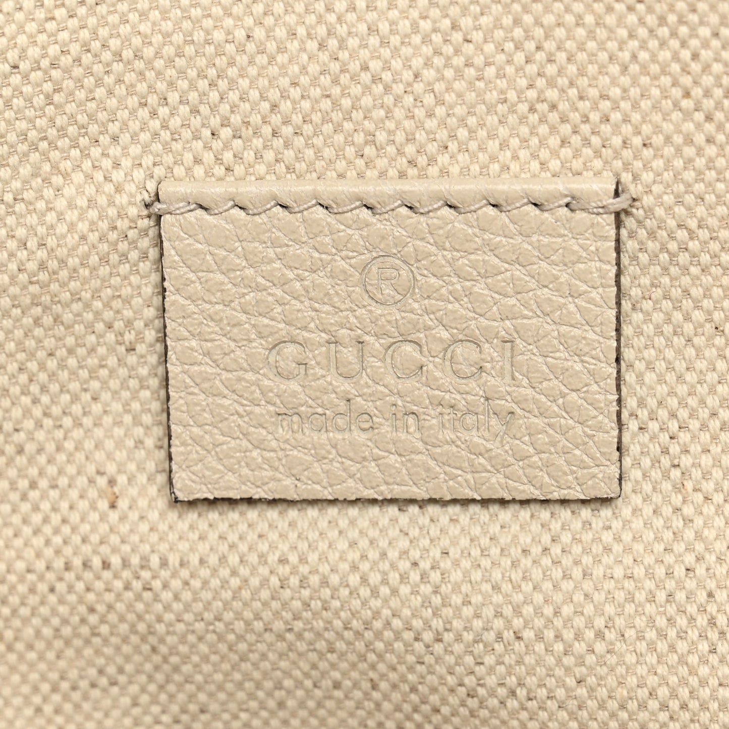 Grained Calfskin Logo Belt Bag White