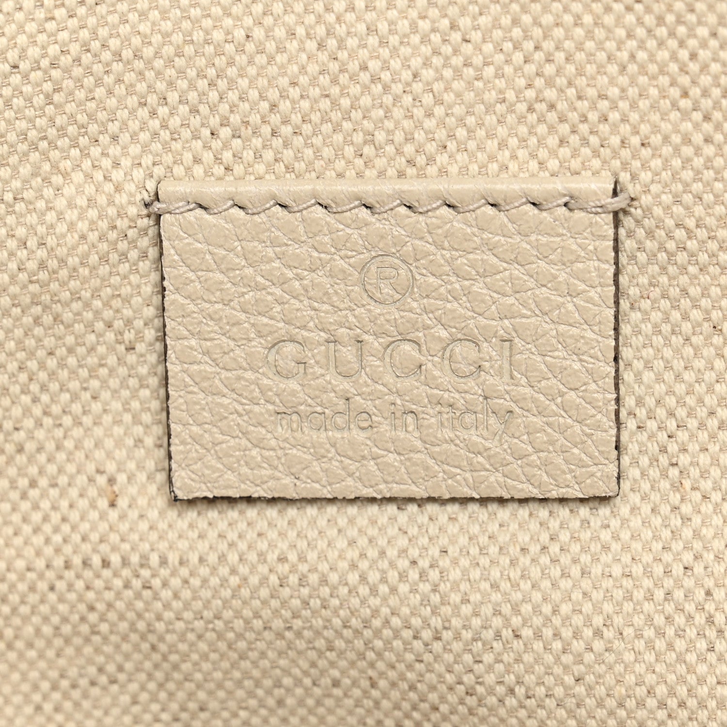 Gucci Grained Calfskin Logo Belt Bag White 6 of 10