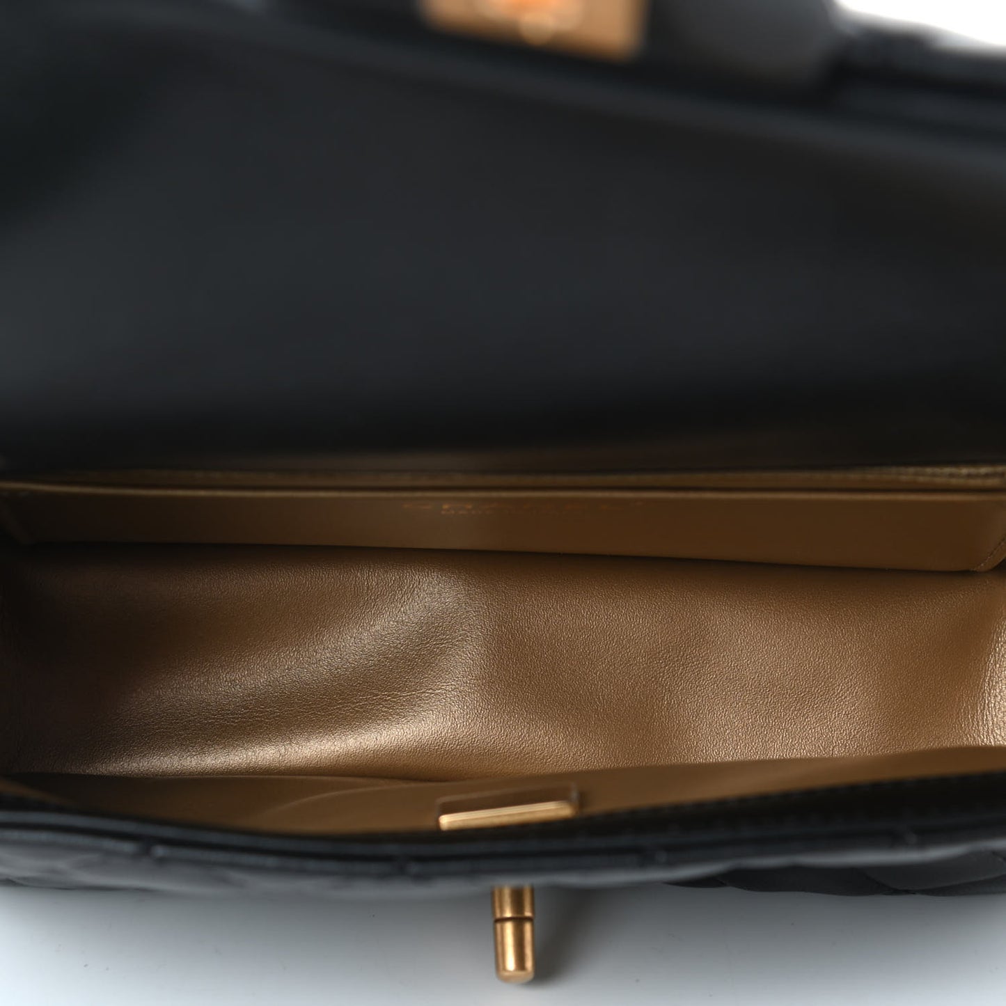 Lambskin Quilted Mini Rectangular Pearl Crush Flap Black