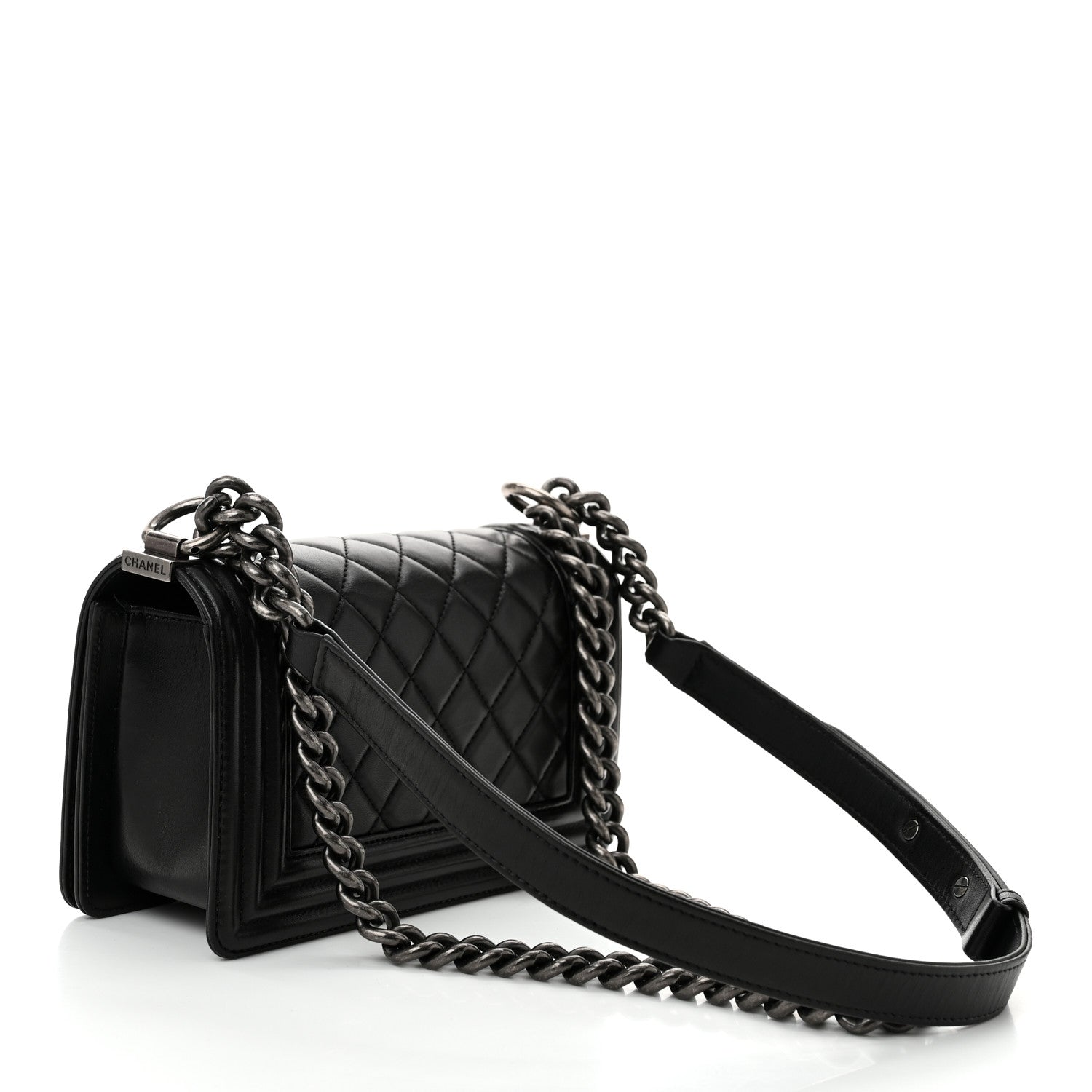 Chanel Lambskin Quilted Small Boy Flap Black 3 of 11
