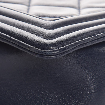Chanel Calfskin Quilted Medium Boy Flap Navy Blue 11 of 11