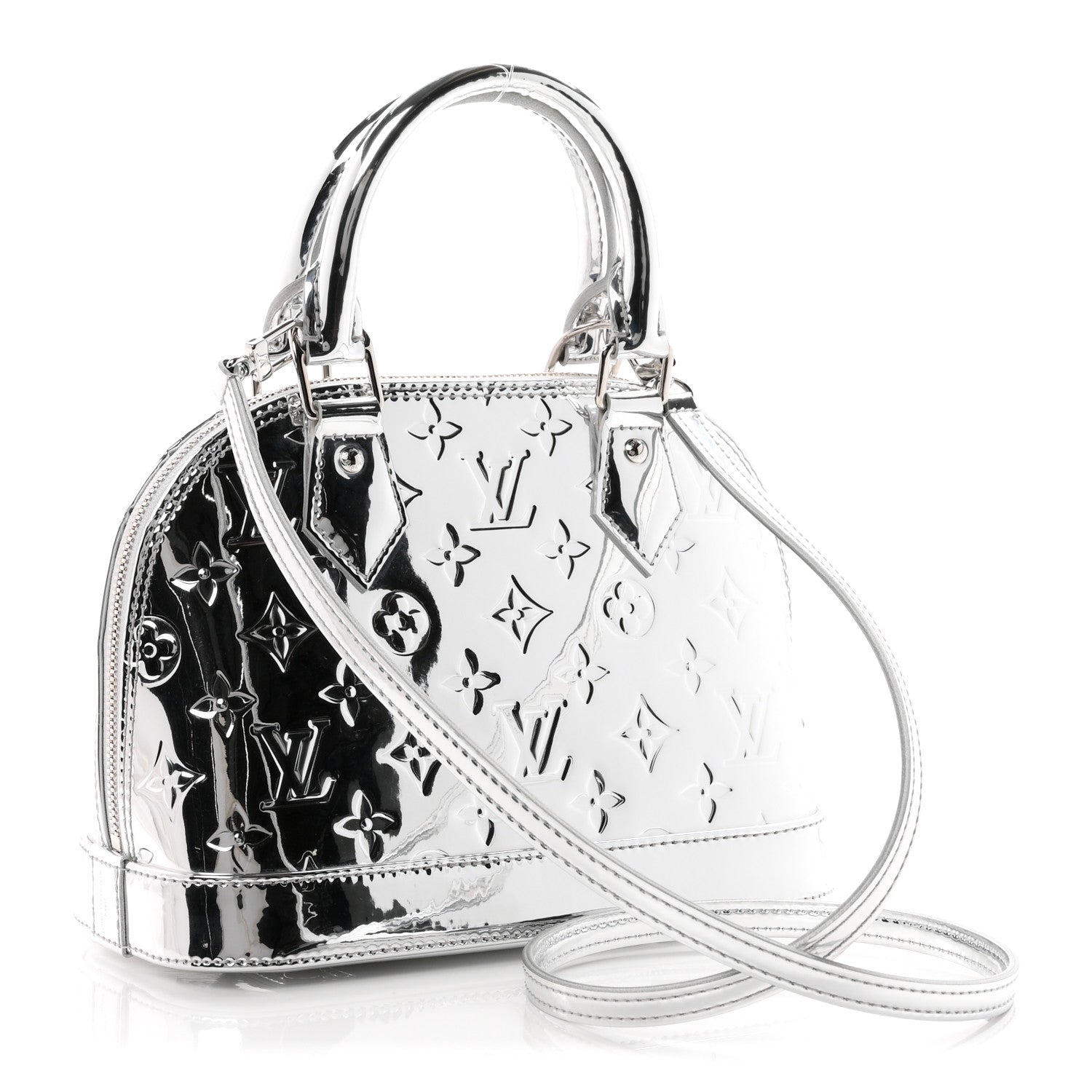 Louis Vuitton Monogram Miroir Alma BB Silver 2 of 9