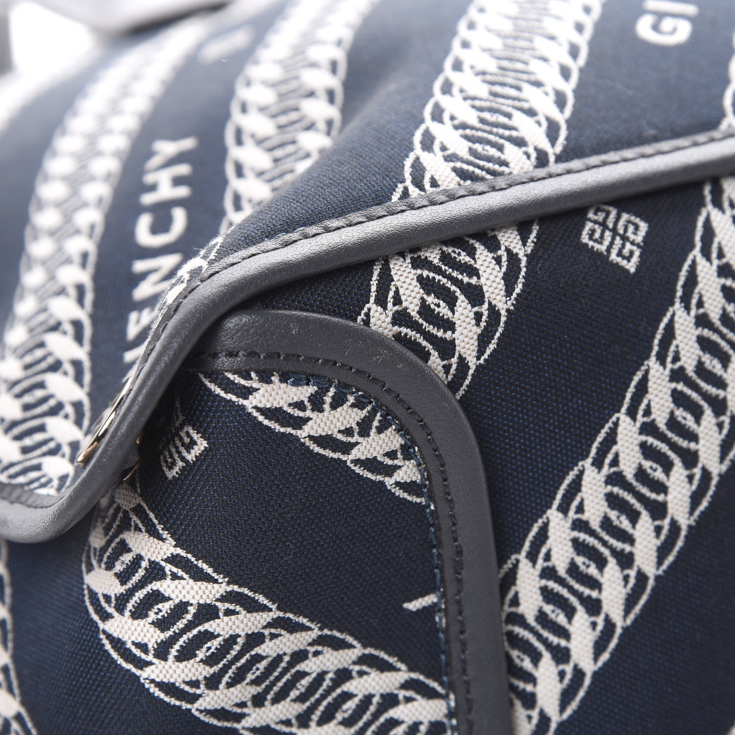 Givenchy Canvas Jacquard Medium Bond Tote Oil Blue 10 of 10