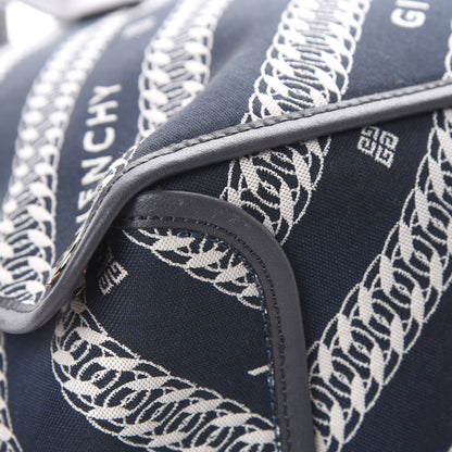 Givenchy Canvas Jacquard Medium Bond Tote Oil Blue 10 of 10
