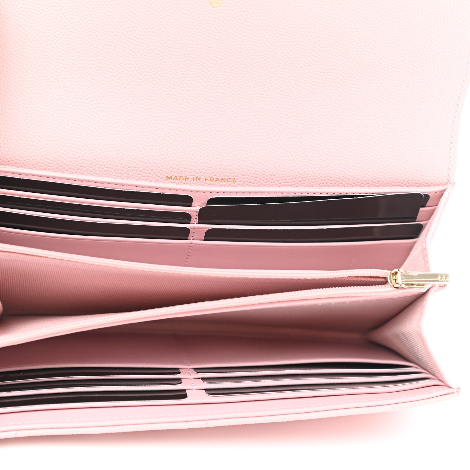 Chanel Caviar Quilted Large Gusset Flap Wallet Light Pink 7 of 9