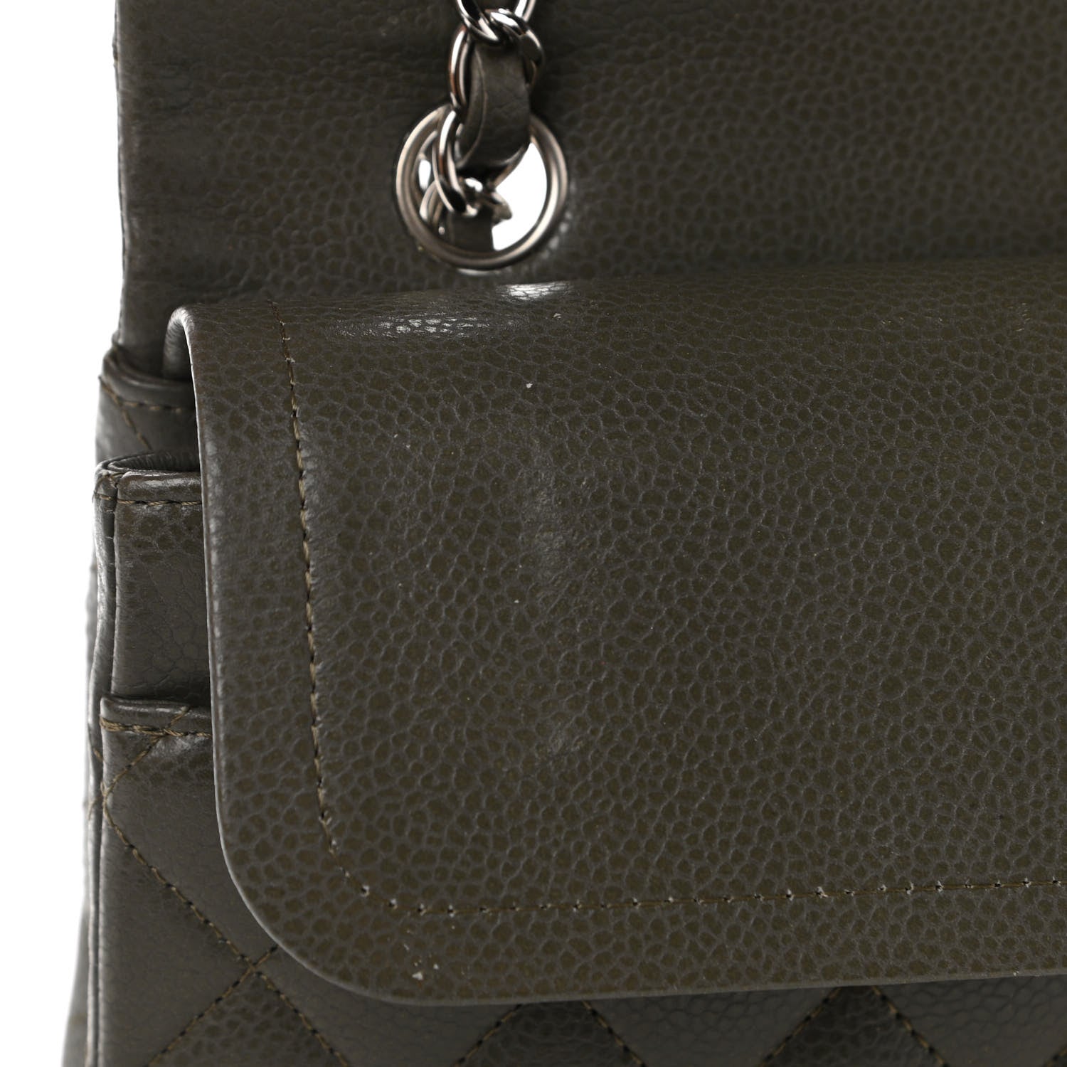 Chanel Caviar Quilted Medium Double Flap Dark Grey 13 of 13