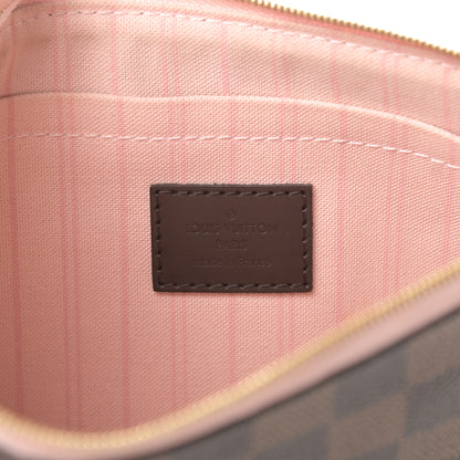 Louis Vuitton Damier Ebene Neverfull MM GM Pochette Rose Ballerine 6 of 16