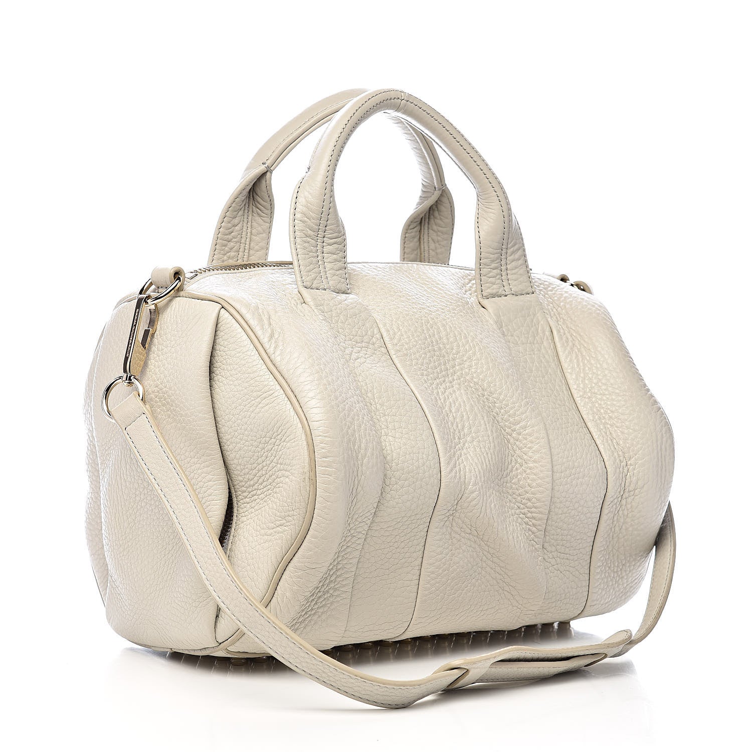 Alexander Wang Pebbled Lambskin Rocco White Gold Hardware 3 of 11
