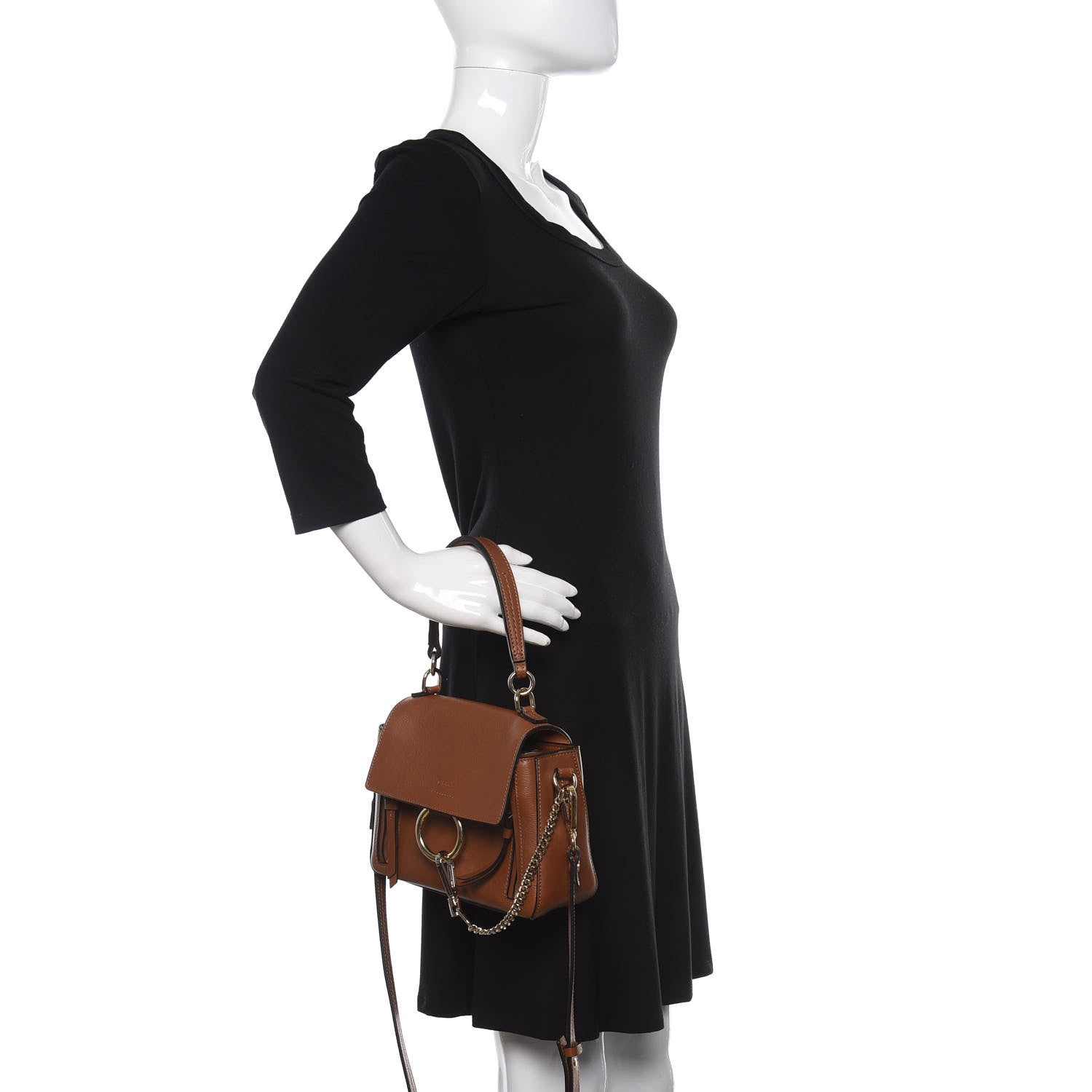 Chloe Calfskin Mini Faye Day Shoulder Bag Tan 3 of 12