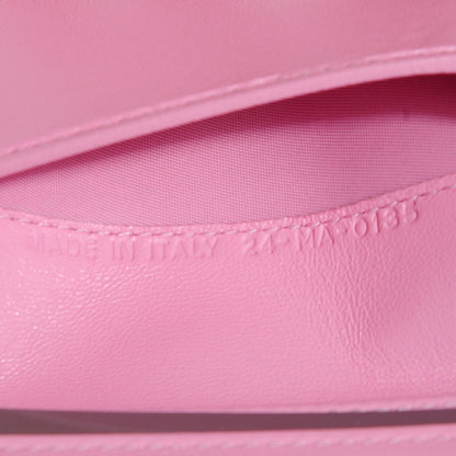 Christian Dior Lambskin Cannage Bi-Color Small Lady Dior Flap Card Holder Black Pink 8 of 9