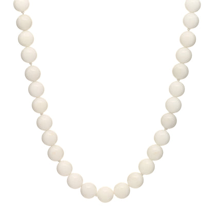 Tiffany Sterling Silver 10mm Dolomite Bead Necklace 1 of 5