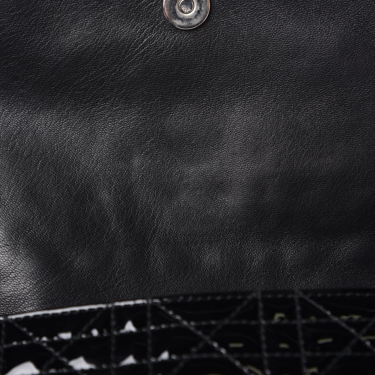 Patent Cannage Wallet on Chain Pouch Black