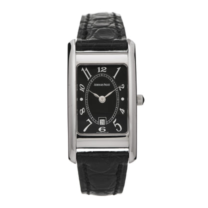 Audemars Piguet 18K White Gold Alligator 21mm Edward Piguet Quartz Watch Black 67324BC.OO.D001CR.01 1 of 5