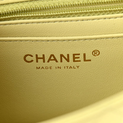 Chanel Lambskin Quilted Mini Rectangular Flap Light Green 6 of 13