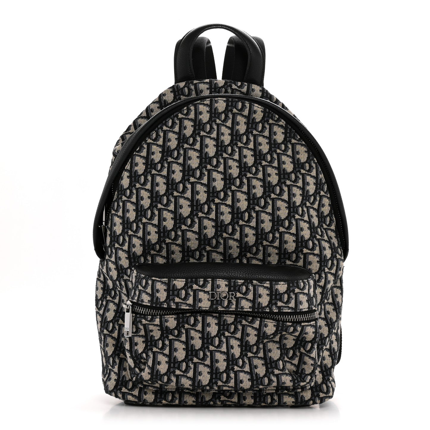 Oblique Calfskin Rider Kid's Backpack Beige Black