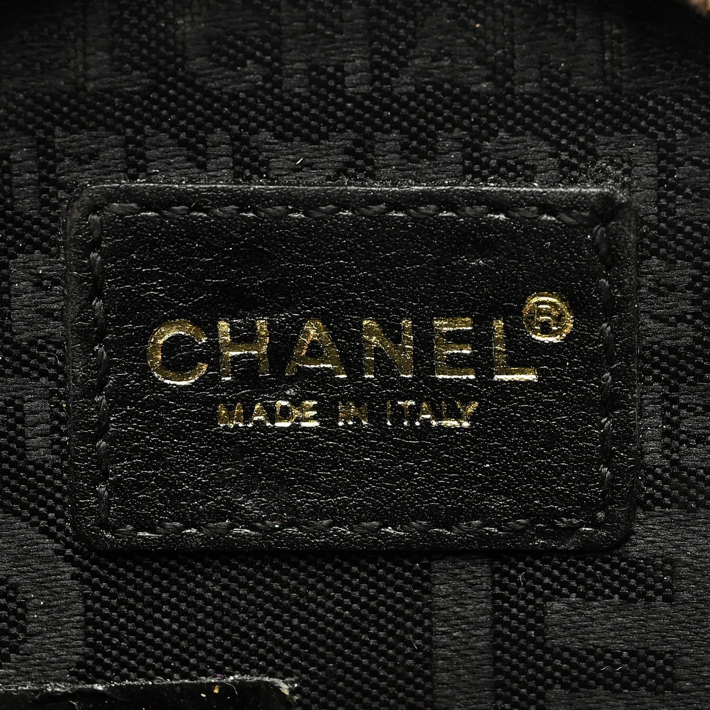 Lambskin Round Camellia CC Coin Purse Black