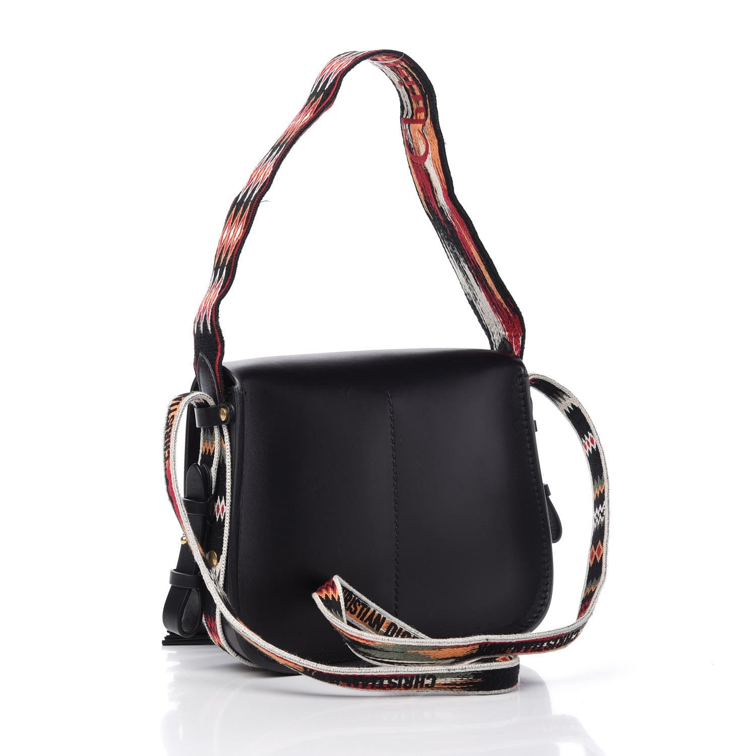 Christian Dior Calfskin Diorodeo Flap Bag Black 3 of 9