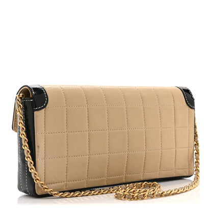 Chanel Lambskin Patent East West Chocolate Bar Flap Beige 3 of 11