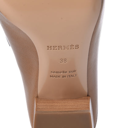 Hermes Goatskin Paradis Mules 38 Taupe 8 of 9